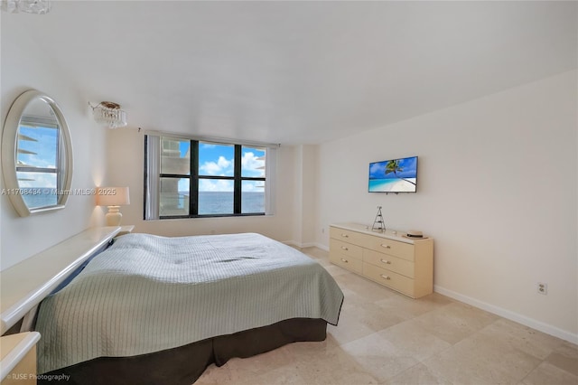 bedroom with baseboards