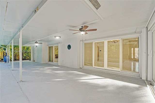 view of patio / terrace with ceiling fan