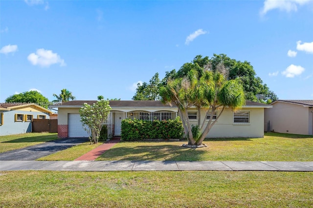 view of front of home with a front yard