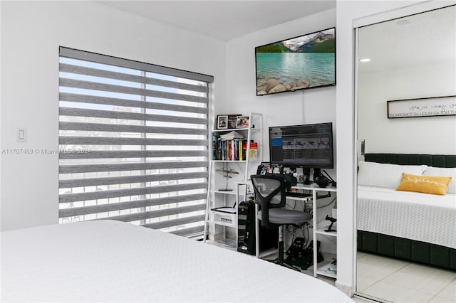 view of tiled bedroom