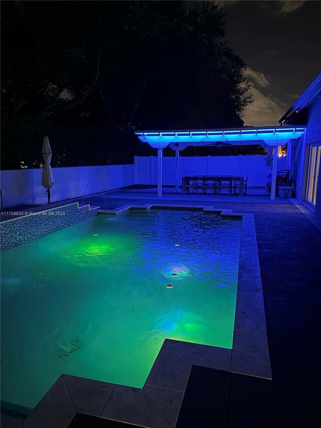 12921 SW 17th Ct, Miramar, FL 33027 - view of pool at night