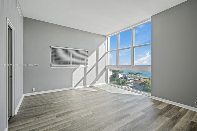 unfurnished living room featuring wood-type flooring