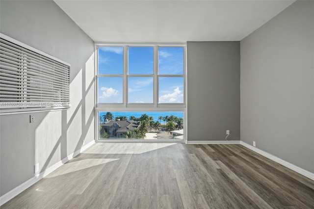 unfurnished living room featuring hardwood / wood-style flooring