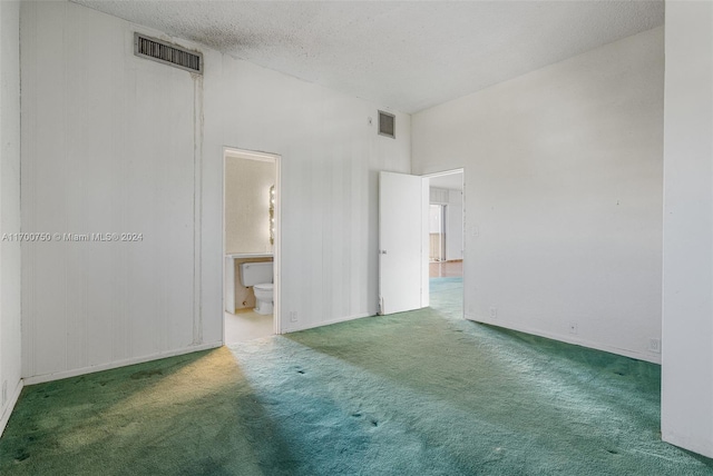 spare room with carpet and a textured ceiling