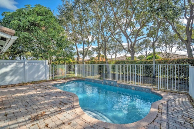 view of pool with a patio area