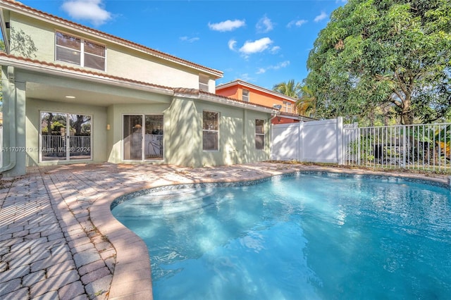 view of pool with a patio area