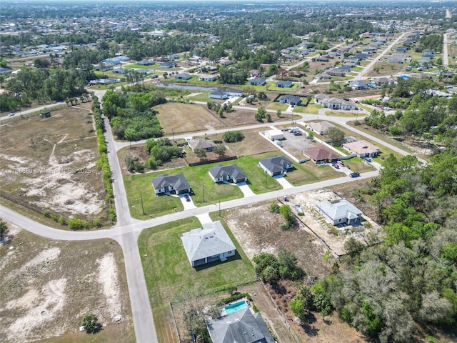 bird's eye view with a residential view