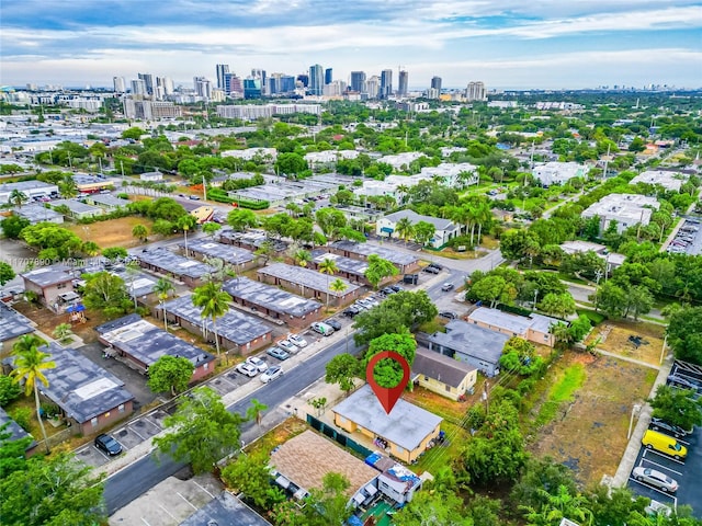 bird's eye view featuring a view of city