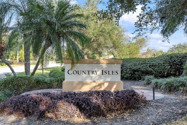 view of community sign