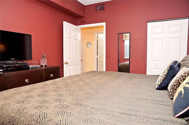 bedroom featuring a closet