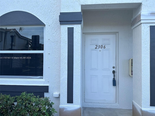 view of doorway to property