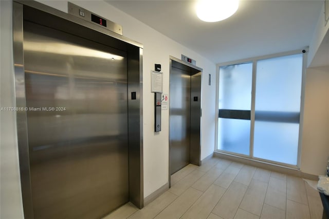 hallway with elevator