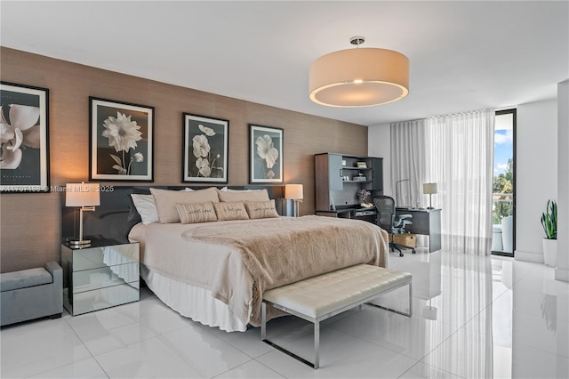 bedroom featuring access to outside