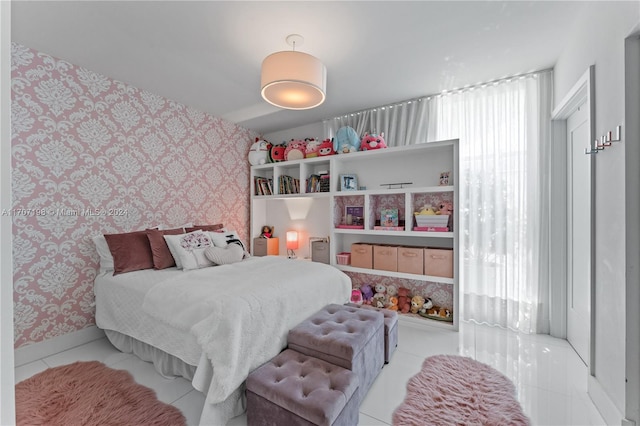 view of tiled bedroom