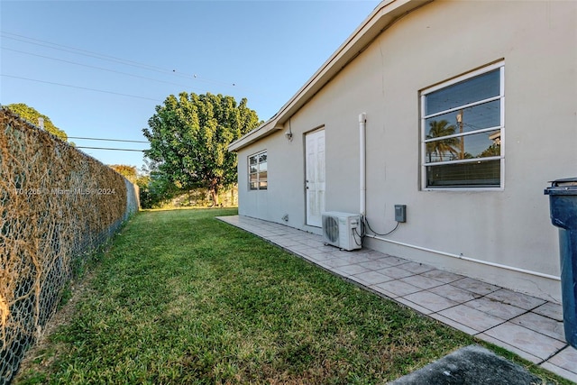 view of yard with ac unit