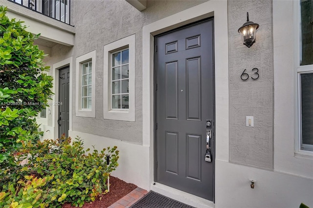 view of doorway to property