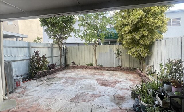 view of patio / terrace featuring central AC unit