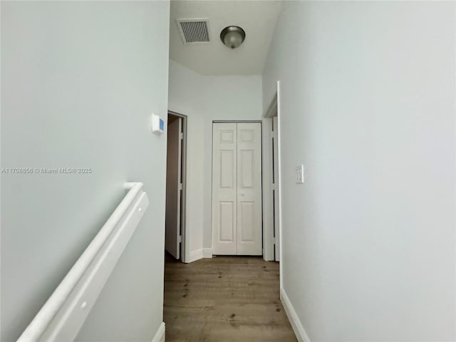 corridor featuring light wood-type flooring