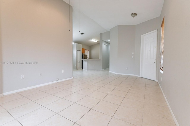 view of tiled spare room