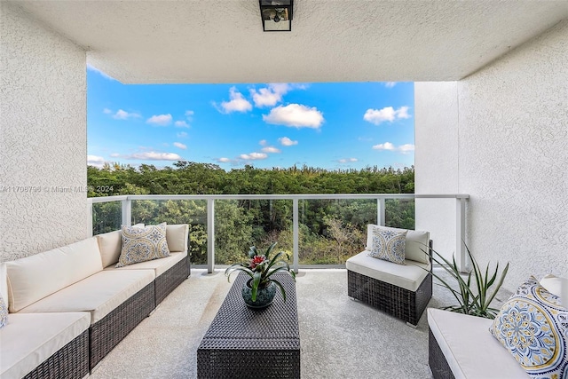 balcony with an outdoor living space