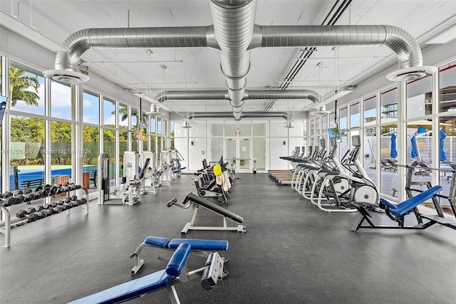 view of exercise room