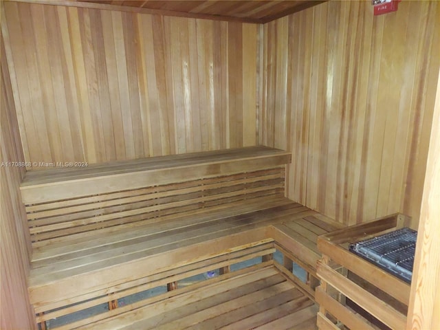 view of sauna