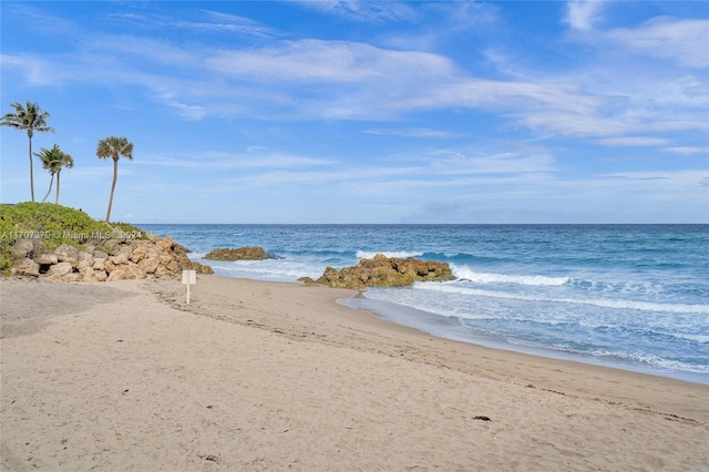 property view of water with a view of the beach