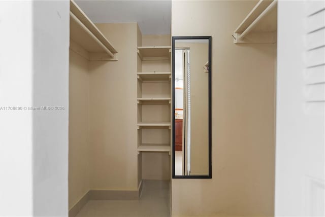 view of walk in closet