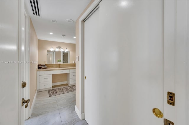 bathroom with vanity