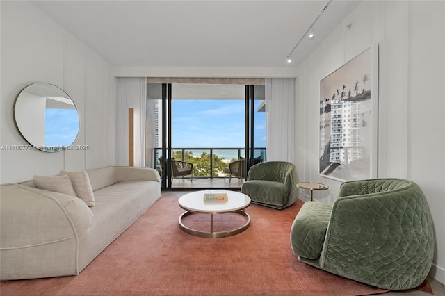 view of carpeted living room