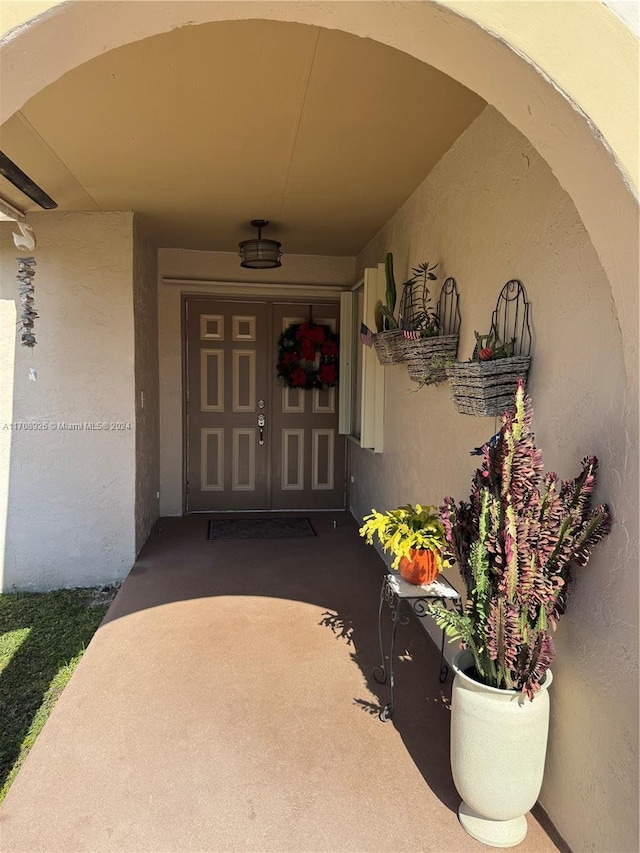 view of doorway to property