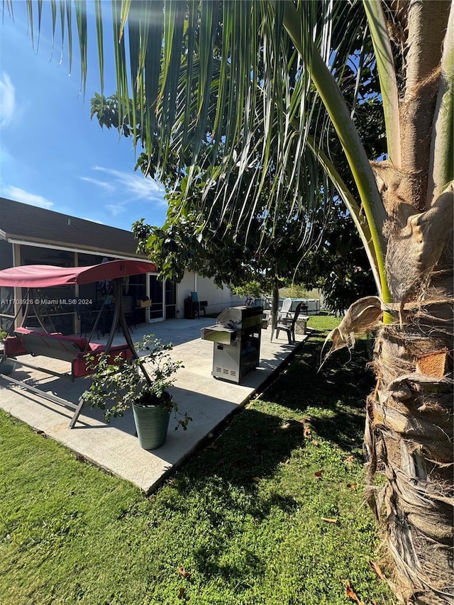 view of yard with a patio