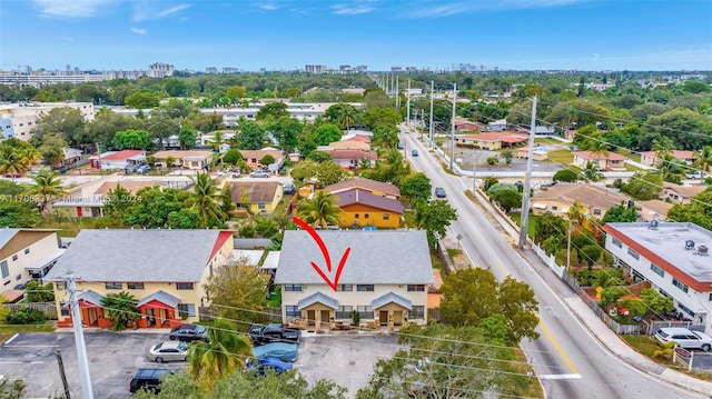 aerial view featuring a residential view