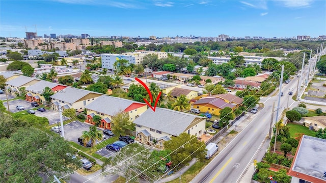 bird's eye view with a residential view and a city view