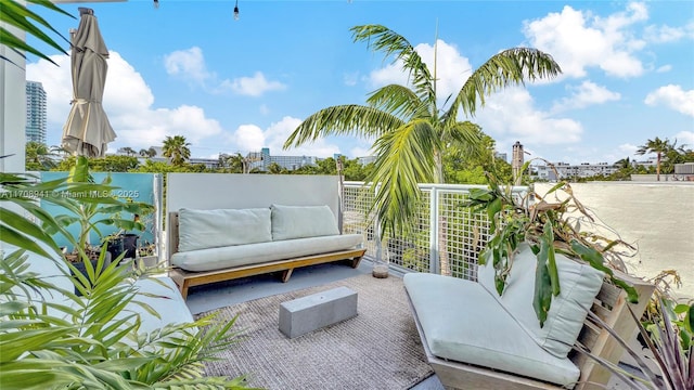 view of patio / terrace with an outdoor living space