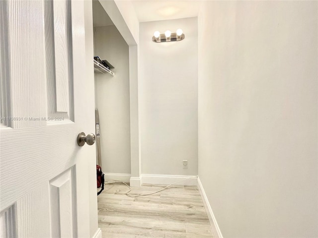 interior space featuring light wood-type flooring