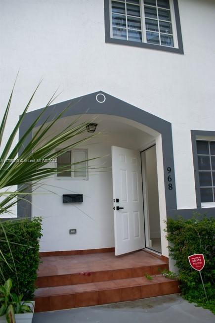 view of doorway to property