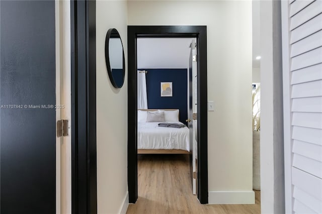 hallway featuring light hardwood / wood-style floors