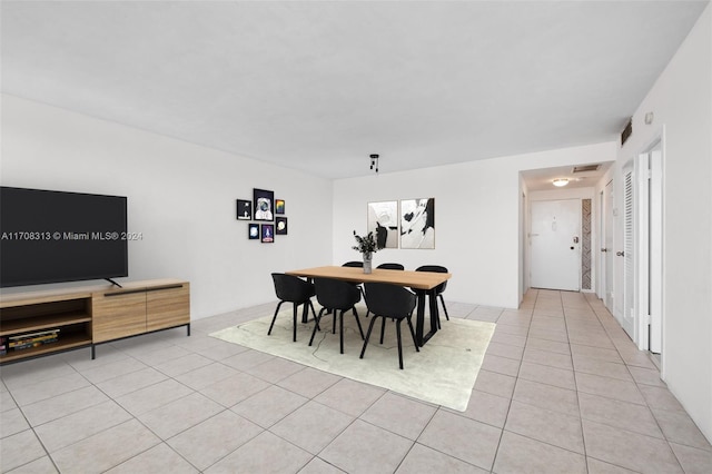 view of tiled dining room