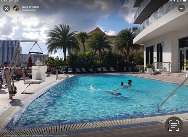 view of pool with a patio