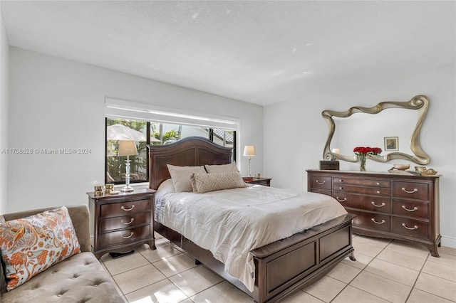 view of tiled bedroom