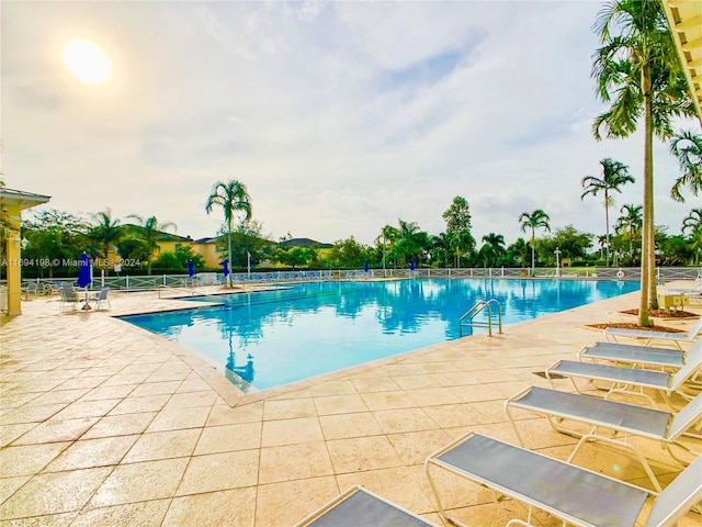 view of pool with a patio area