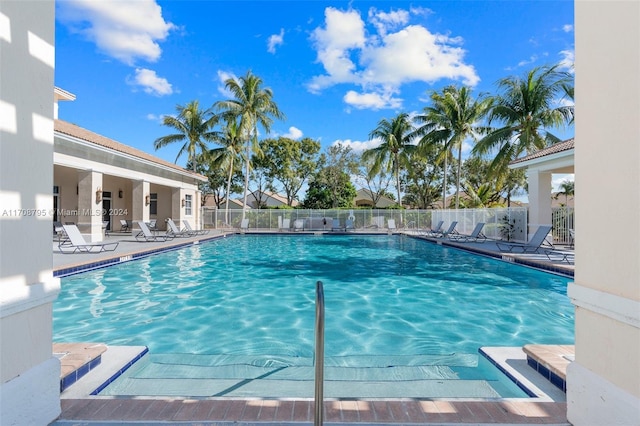 view of pool with a patio