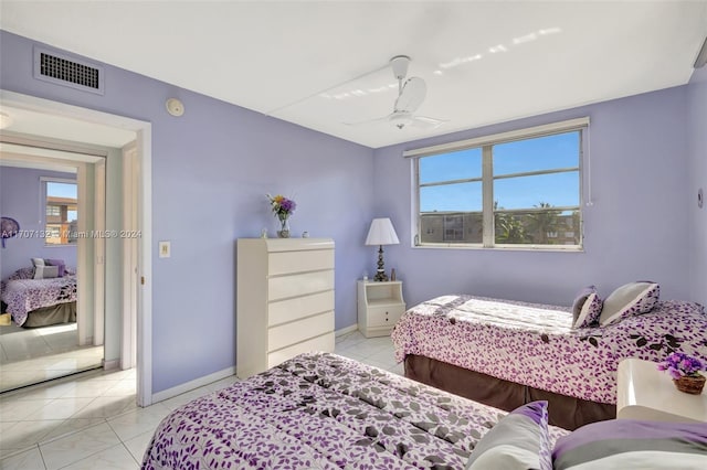 bedroom with ceiling fan