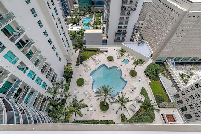 300 S Biscayne Blvd Unit T-2309, Miami, FL 33131 - bird's eye view of a pool