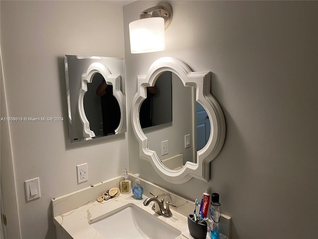 bathroom with vanity