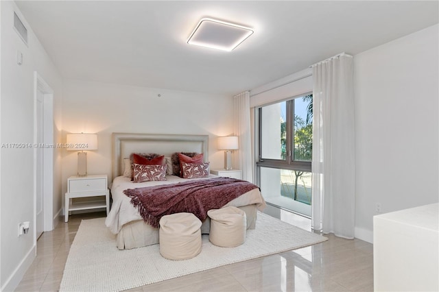 view of tiled bedroom