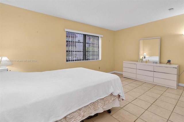 view of tiled bedroom