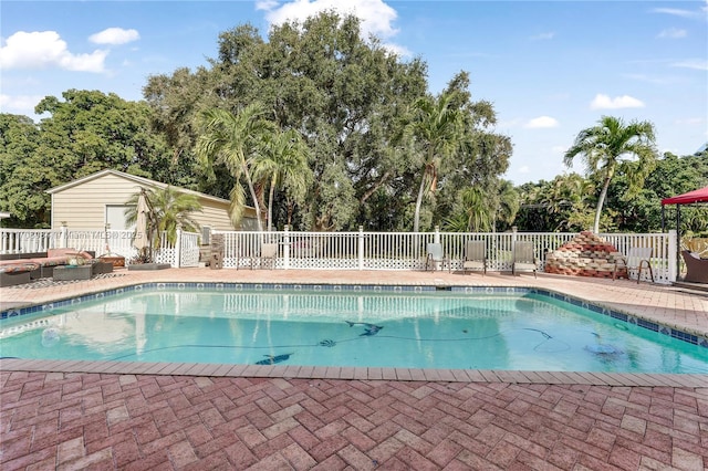 view of pool with a patio area