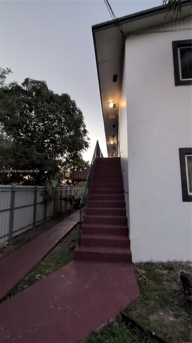 view of stairs